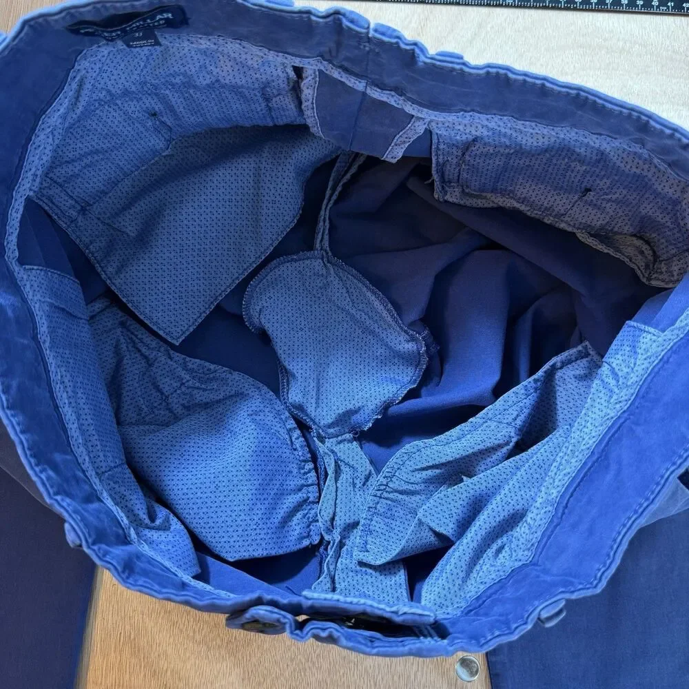 Peter Millar Crown Crafted Men's Size 33 Blue Performance Pants Golf Chino